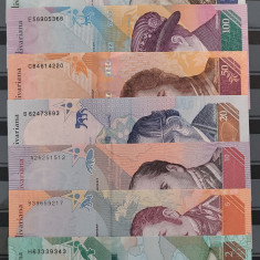 Set complet bancnote bolivares Venezuela - 2018 - UNC