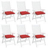 Perne de scaun, 6 buc., rosu, 50x50x7 cm, textil oxford GartenMobel Dekor, vidaXL