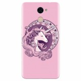 Husa silicon pentru Huawei Enjoy 7 Plus, Purple Unicorn