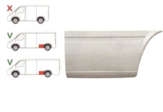 Segment reparatie aripa spate Mercedes Sprinter 1995-2007, VW LT 1995-2006 L=1950 Partea Stanga, Spate, baza roti :3550 mm, in fata rotii , lungime s foto