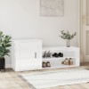 Pantofar, alb extralucios, 130x35x54 cm, lemn prelucrat
