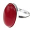 Inel argint reglabil cu jad rosu natural 18x13 MM