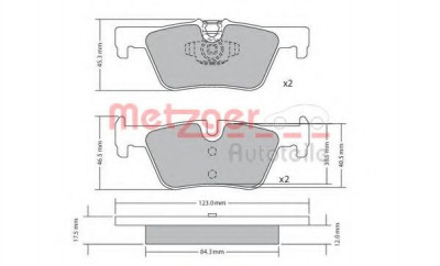 Set placute frana,frana disc BMW Seria 2 Cabriolet (F23) (2014 - 2016) METZGER 1170368 foto