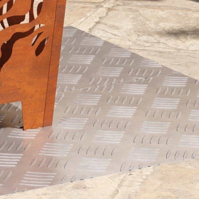 vidaXL Plăci striate antiderapante, 2 buc., 100x40 cm, aluminiu foto