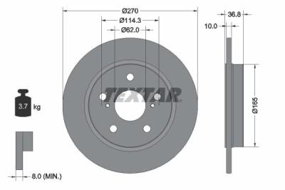 TEXTAR 92164003 PRO Disc frana foto