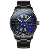 Cumpara ieftin Ceas barbatesc Olevs CS1945, otel inoxidabil, negru, cadran albastru