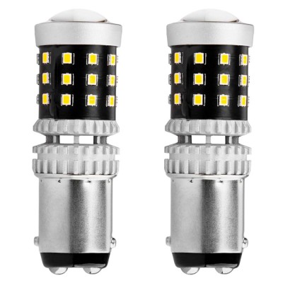 Set becuri stop frana LED Canbus 2016 AMIO , 1157 BAY15D P21/5W alb 12V/24V AutoDrive ProParts foto