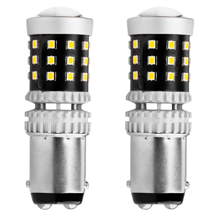 Set becuri stop frana LED Canbus 2016 AMIO , 1157 BAY15D P21/5W alb 12V/24V AutoDrive ProParts