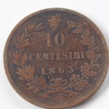 Italia 10 centesimi 1863