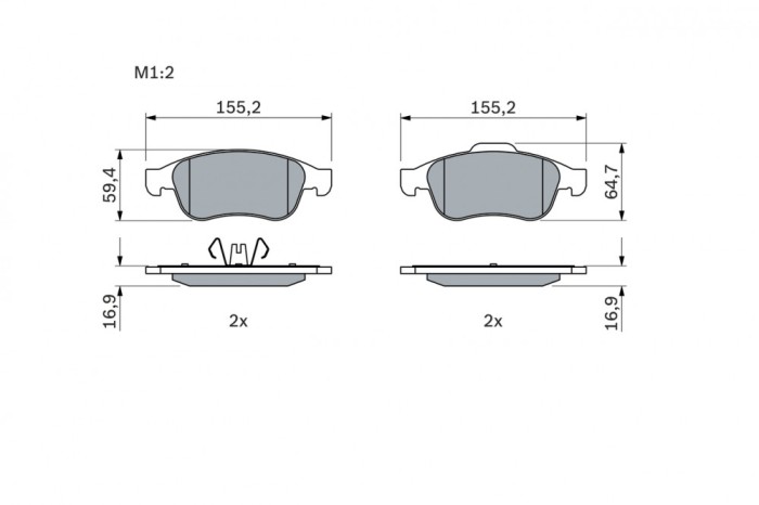 BOSCH 0 986 494 441 set placute frana,frana disc