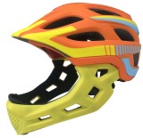 Casca bibiclete/trotinete PNY-49 FULLFACE portocaliu/galben/albastru MAT marime... Cod:U145