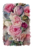Cumpara ieftin Sticker decorativ Trandafiri, Roz, 85 cm, 11358ST, Oem