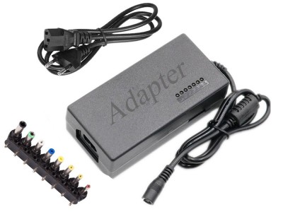 Incarcator universal pentru laptop, 12V-24V, 96W, 8 mufe, negru foto