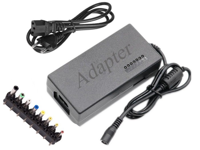 Incarcator universal pentru laptop, 12V-24V, 96W, 8 mufe, negru