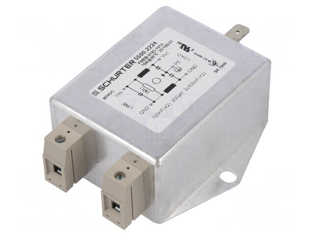Filtru Anti-Interferențe 10A 100nF 0,2mH Poli 1