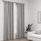 vidaXL Perdele opace aspect p&acirc;nză, c&acirc;rlige, 2 buc. gri, 140x225 cm 321173