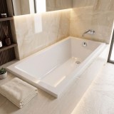 Cadă Acrilică &Icirc;ncastrabilă Rea Catania 170 cm Dreptunghiulară Alb Lucios
