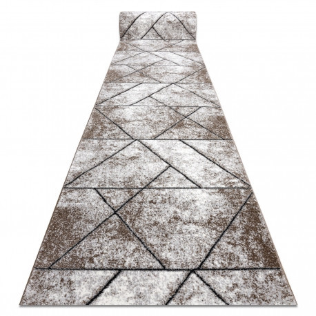 Traversa modern COZY 8872 Wall, geometric, triunghiurile - structural două niveluri de l&acirc;nă braun, 100 cm