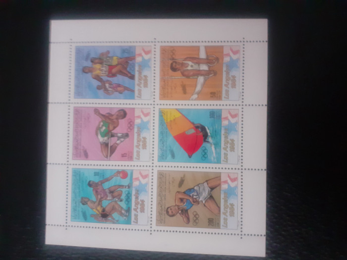 Libia-J.O. Los Angeles 1984,sport- bloc,nestampilat MNH