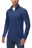 Tricou polar cu fermoar parțial pentru bărbați