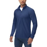 Tricou polar cu fermoar parțial pentru bărbați