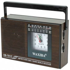 Radio portabil cu ceas XB-781 , alimentare la 220v si baterii foto