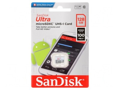 Card de memorie microSDXC 128GB Class 10 100MB/s foto