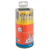 Burghie combinate lemn/beton/metal, 18 buc -set 60H018