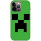 Husa compatibila cu Apple iPhone 14 Plus model Creeper, Silicon, TPU, Viceversa, Transparent, Carcasa