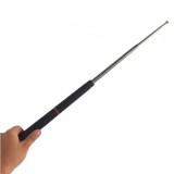 Cumpara ieftin Baston Telescopic Autoaparare Profesional 101cm, 3 Segmente Otel, Maner Cauciucat, Spargere Geam, Husa Curea, Negru/Argintiu