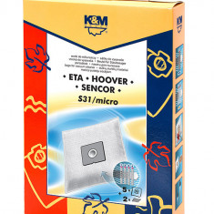 Sac aspirator Hoover, Sencor S31 micro, sintetic, 5 X saci + 2X filtre, K&M