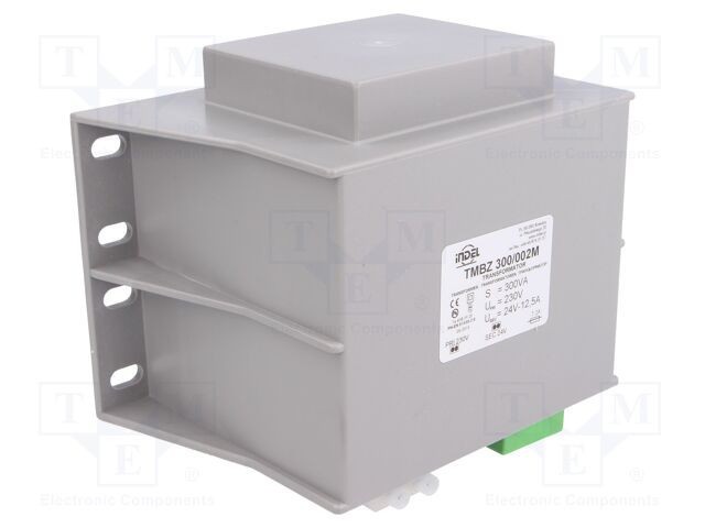 Transformator INDEL &icirc;ncapsulat 300VA 230VAC 24V 12,5A cu şurub