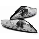Faruri LED DRL cu proiector pentru Ford Mondeo MK4 2007-2010, Crom