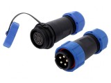 Conector circular tată-mamă 5 PIN IP67 500V 3A pe cablu