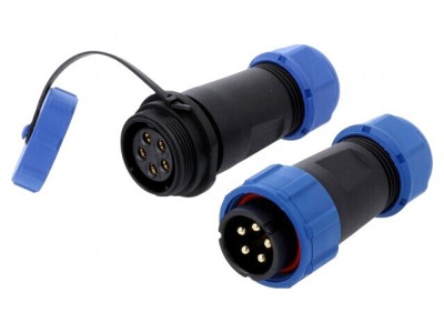 Conector circular tată-mamă 5 PIN IP67 500V 3A pe cablu foto