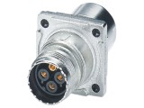 Conector M17 mamă, 4 pini, 25A, IP67, ecranat