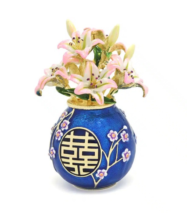 Statueta &amp;#8211; Vaza Feng Shui cu dubla fericire 2025