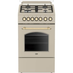 Aragaz mixt Beko FSE52135DCRSN, Clasa energetica A, 4 arzatoare, 5 functii, Bej
