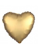Balon Folie Satin Inima Aurie - 45 cm