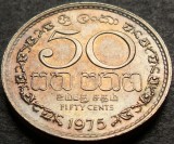 Cumpara ieftin Moneda exotica 50 CENTI - SRI LANKA, anul 1975 * cod 3054, Asia