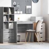 VidaXL Birou de scris gri Gri sonoma Plăci aglomerate 70 x 50 x 76 cm