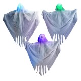 Set 3 decoratiuni pentru Halloween, 60 x 70 cm, fantome plutitoare, plastic, alb