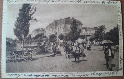 Carte postala, Bucuresti Spitalul Brancovenesc, inceput de secol XX foto