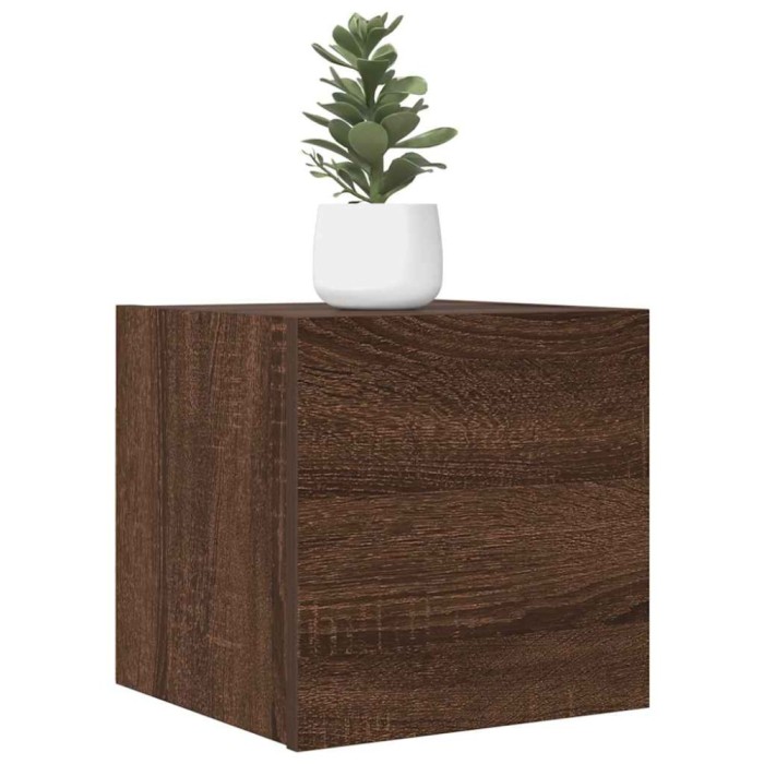 Dulapuri TV montaj perete 4 buc. stejar maro, 30,5x30x30 cm