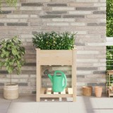 vidaXL Jardinieră cu raft, 60x60x76 cm, lemn masiv de brad