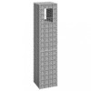 vidaXL St&acirc;lp Gabion Fier Argintiu 40x40x180cm, Coș Decorativ Gradină, Elemente Gard, Umplere Pietre, Rezistent, Durabil