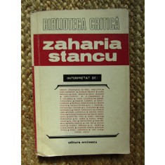 Zaharia Stancu interpretat de Crohmalniceanu Aurel Baranga George Calinescu