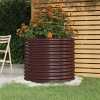 VidaXL Jardinieră grădină maro 80x80x68 cm oțel vopsit electrostatic