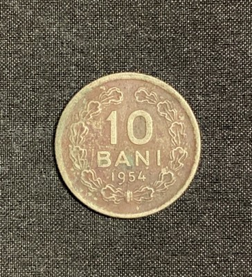 Moneda 10 bani 1954 RPR foto