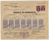 Romania, Primaria comunei, Certificat de nationalitate, Ineu, 1925